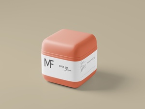 8 Cube Cosmetic Jar Mockup Files