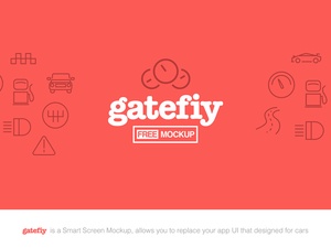 Gatefiy Auto Bildschirm Mockup