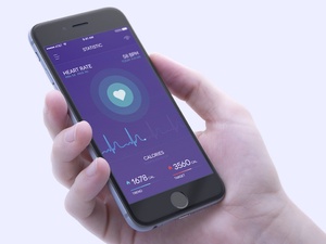 Tracker santé dans la maquette d’iPhone