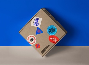  Kraft Paper Delivery Mailer Box Mockup