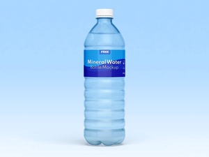 1.5 & 0.5 Liter Drinking / Mineral Water Bottle Mockup Set