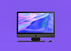 5K Black Apple iMac Pro Mockup