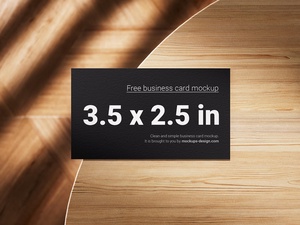 3.5 x 2.5 Inches Business Card Mockup 