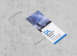 3.5 x 8.5 Inches Size Flyer Mockup