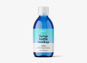 300ml Liquid Medicine Syrup Bottle Mockup