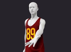 3D Mannequin Men Sleeveless T-Shirt Mockup