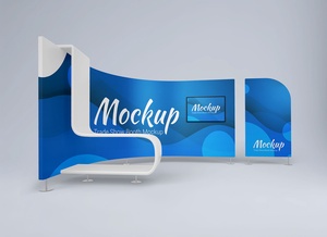 3D Trade Show Booth Display Mockup Set