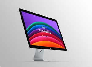 Mockup iMac de 3k en PSD y boceto