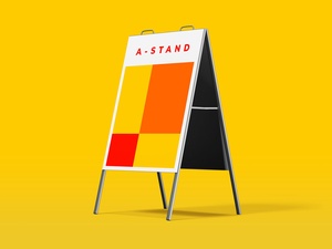 A-Stand Poster Display Mockup Set