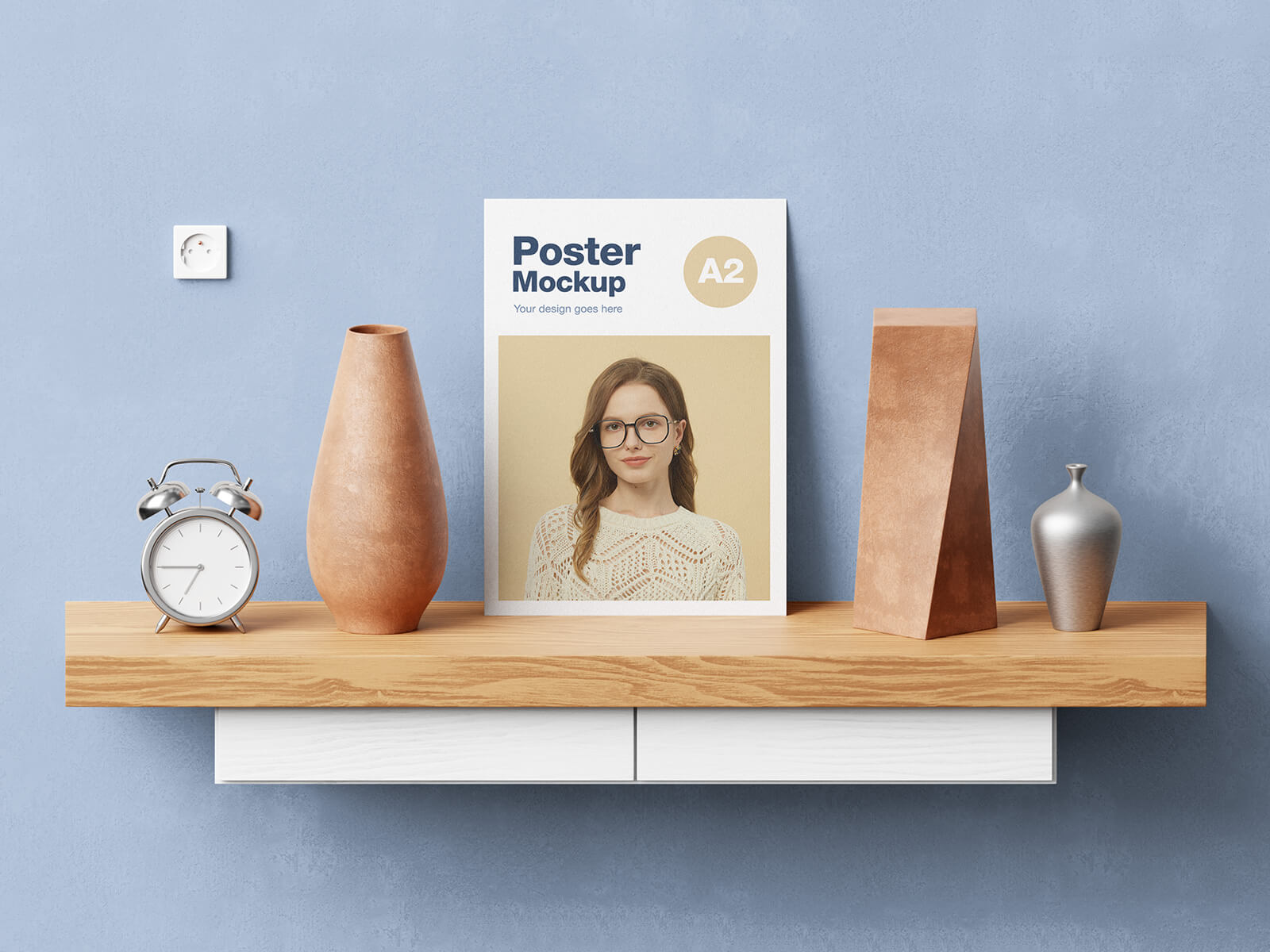 A2 Poster intérieur de l'étagère décorée