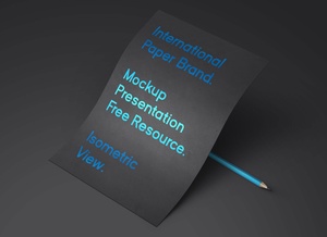 A4 Offset Paper Mockup für Briefhead- und Flyer -Designs