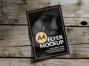A4 Paper Document Flyer Mockup