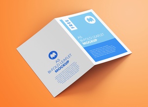 A5 Bi-Fold Brochure / Leaflet / Pamphlet Mockup Set