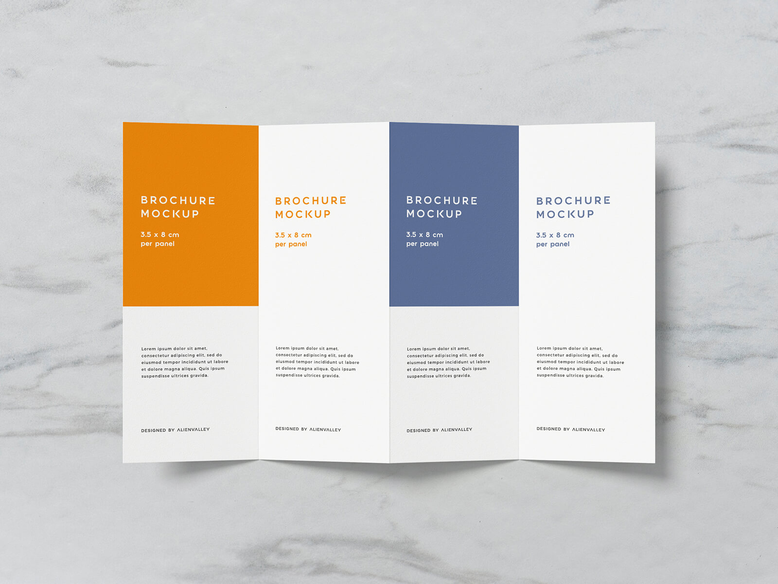 3,5 x 8 Brochure de pli d'accordéon MACKUP