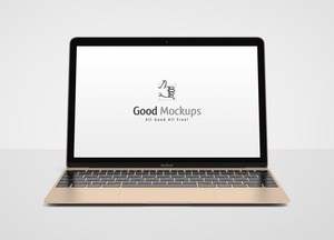 Apple MacBook Mockup Gold