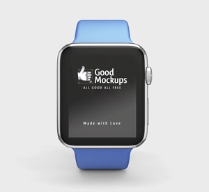Apple Watch Mockup with Changeable Sport Band Color
