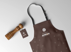 Apron With Hanging Tag Mockup