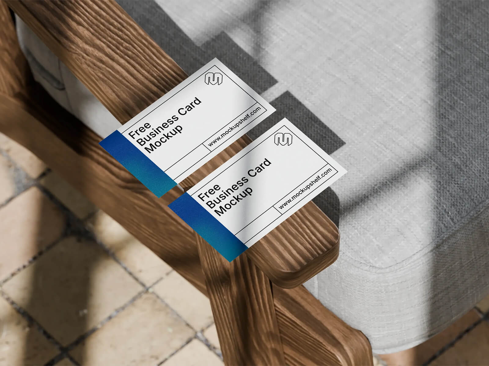 Arm Chair Business Card Mockup