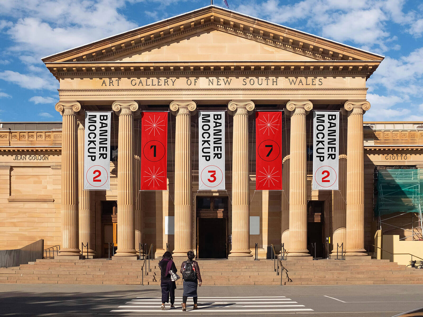 Galerie d'art suspendue Banners Mockup