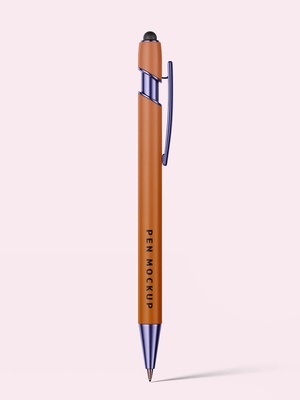 Шариковая ручка со стилусом макета