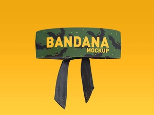Binden Sie Stirnband Bandana Mockup Set zurück