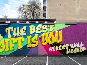 Berlin Street Wall Painting Mockup