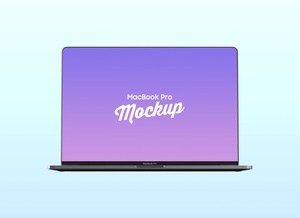 Bezel-Less MacBook Pro 2019 with Touch Bar Mockup