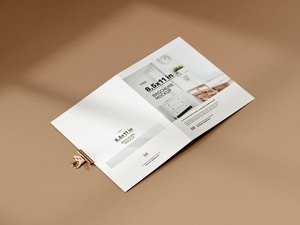 Shadow Bi-Fold Us Letter Brochure Brochure Mockup Set
