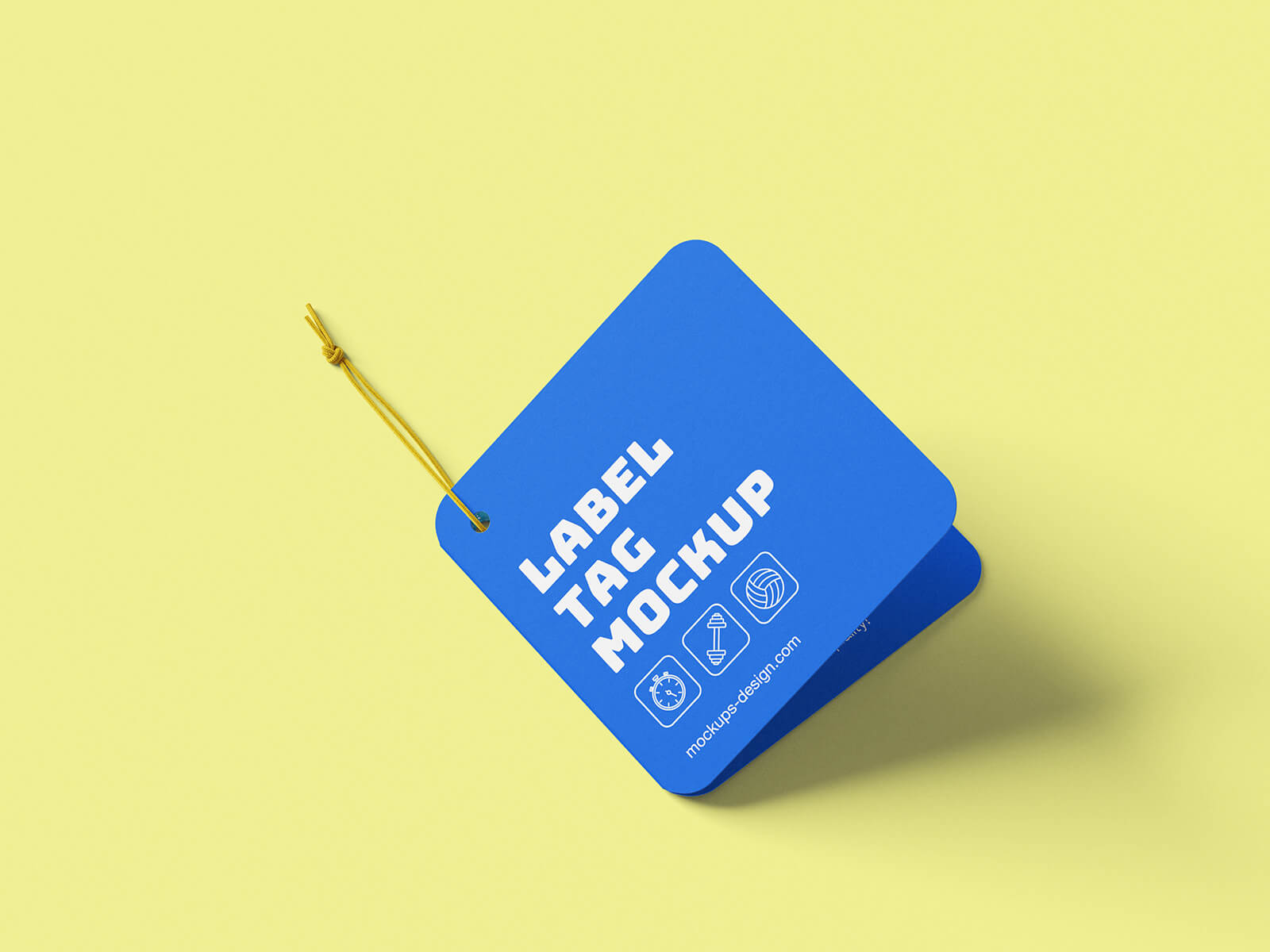 Bi-Folded Hanging Tag Mockup Set