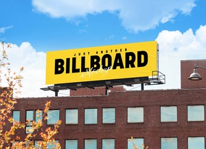 Billboard en la maqueta de edificios