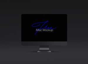 Modèle de maquette Black Apple Imac Pro