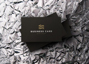 Black Elegant Business Card Mockup