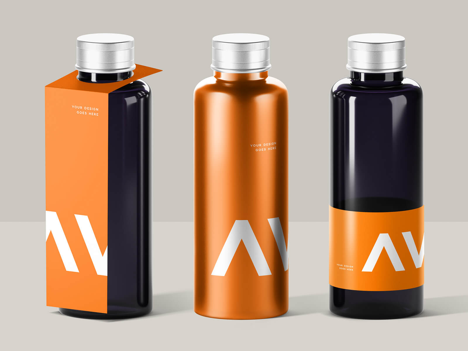 Bottle Cap Neck Label Mockup