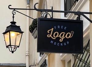  Brand Store Signage Logo Mockup