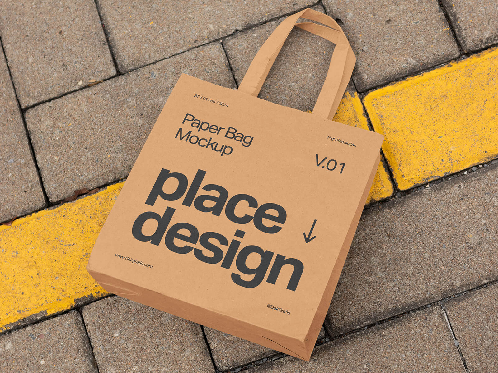 Branding Kraft Paper Shopping Bag Mockup