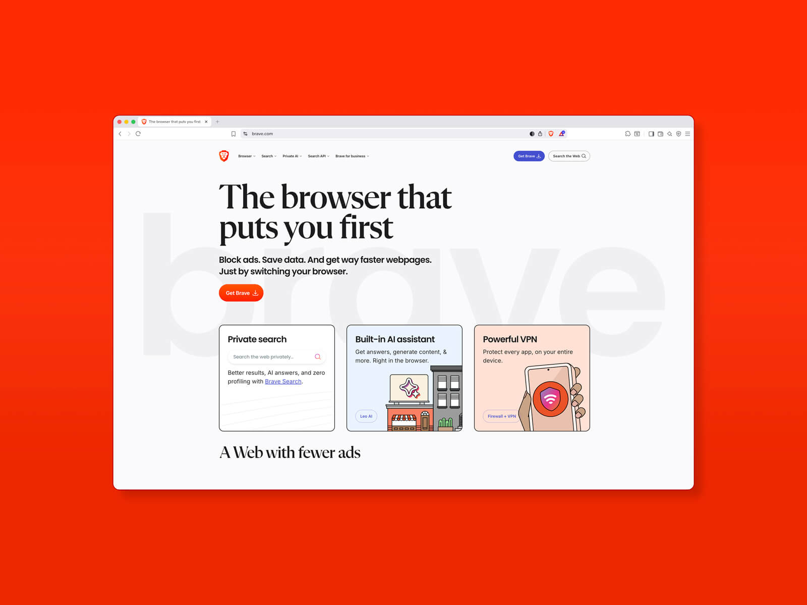 Brave Browser Mockup: Verdienen Sie Geld mit Browser-Tipps