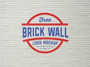 Brick Wall Logo Mockup