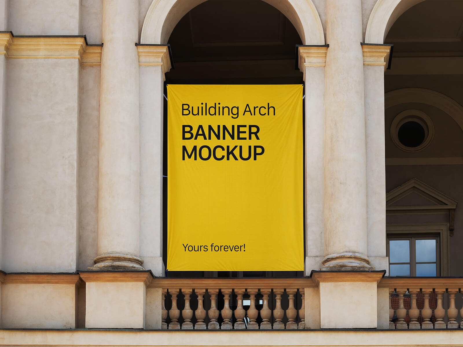 Gebäudebogen -Banner -Mockup