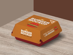 Burger -Verpackung Mockup