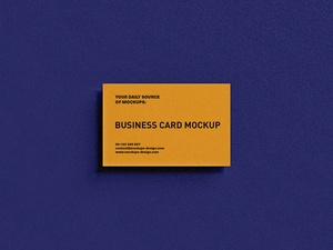 Business Card On Textured Paper Mockup Set