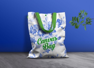 Reusable Canvas Tote Shopping Bag Mockup