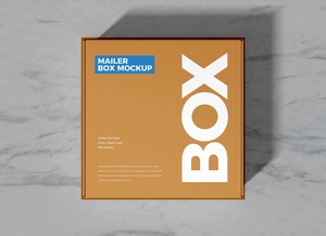 Cardboard Mailer Box Mockup
