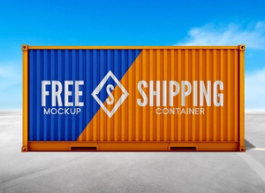 Cargo Shipping Container Mockup