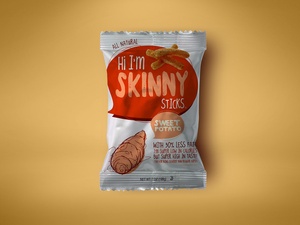 Snack Pack Aluminium Pouch Packaging Mockup