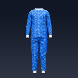 Children?s Nightdress Sleepwear Pajamas Mockup Set