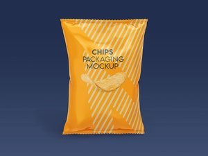 Chips Packaging Snack Bag Mockup Set