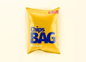 Matte/ Glossy Chips Snack Bag Mockup