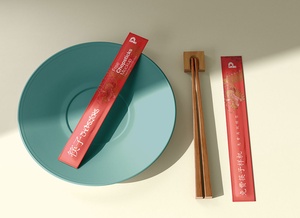 Chopsticks Packaging Mockup