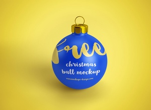 Christmas Ball (Bauble) Ornament Mockup Files