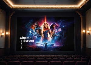 Filmbildschirm Mockup der Kinohalle